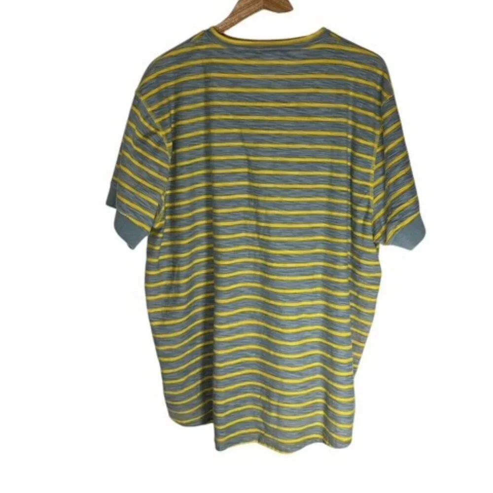 True‎ Religion Shirt Mens  XXXL Yellow Gray Henley